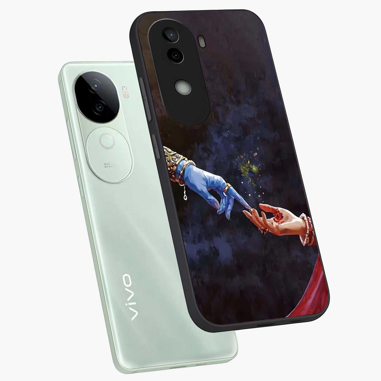 Divine Touch Eternal Glass Case displayed in angled mockup highlighting elegant divine inspired design with calm aesthetic style.