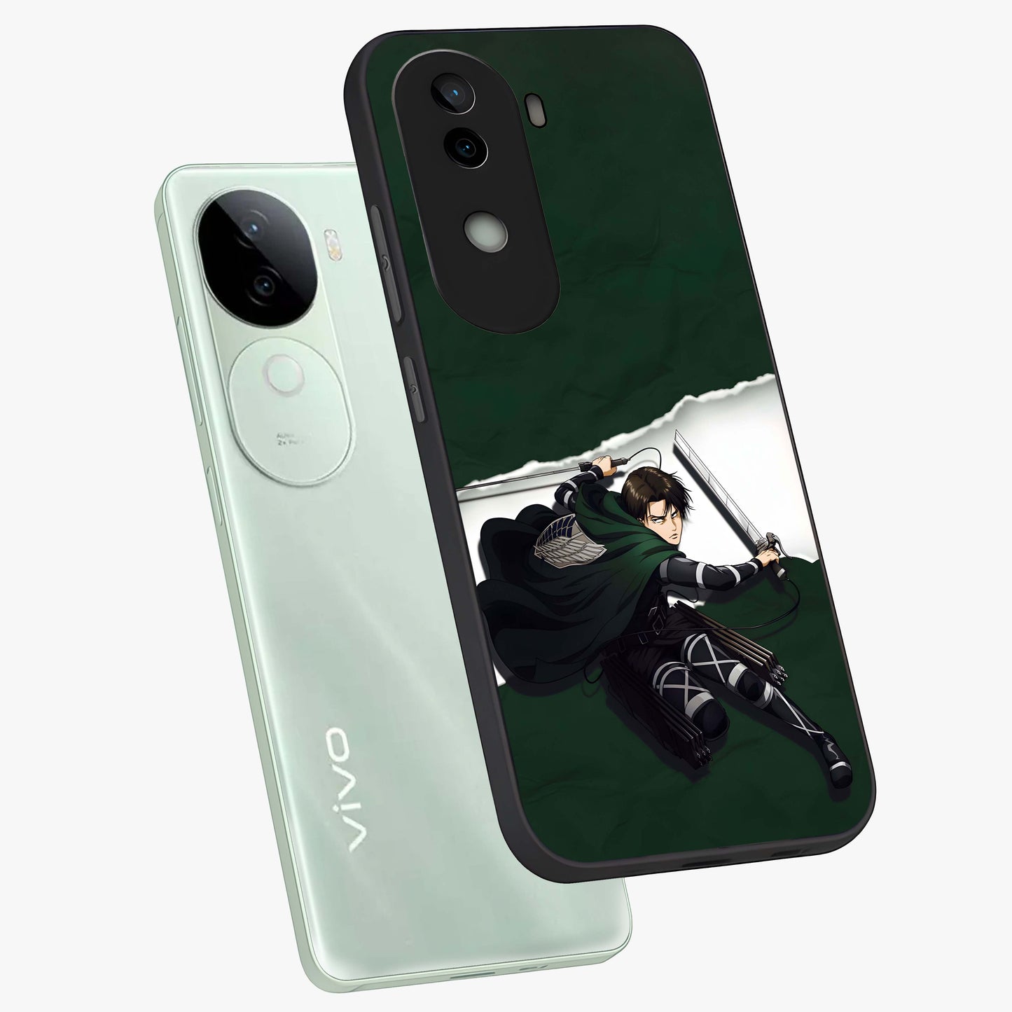 Emerald War Vanguard Glass Case displayed in angled mockup highlighting intense battle inspired design with emerald tone aesthetic.