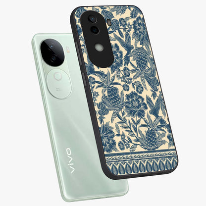 Heirloom Wild Bloom Glass Case displayed in angled mockup highlighting botanical bloom design with classic aesthetic style.