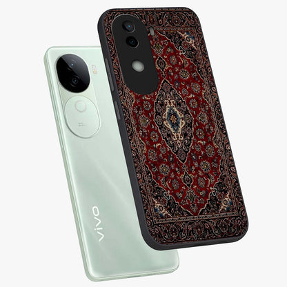 Heritage Carpet Royale Glass Case displayed in angled mockup highlighting intricate royal carpet design with heritage aesthetic.