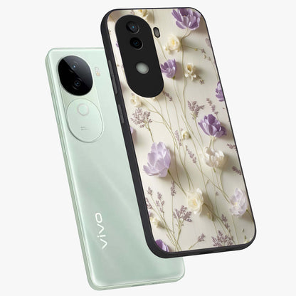 Lilac Breeze Harmony Glass Case displayed in angled mockup highlighting calm lilac breeze design with soothing aesthetic style.