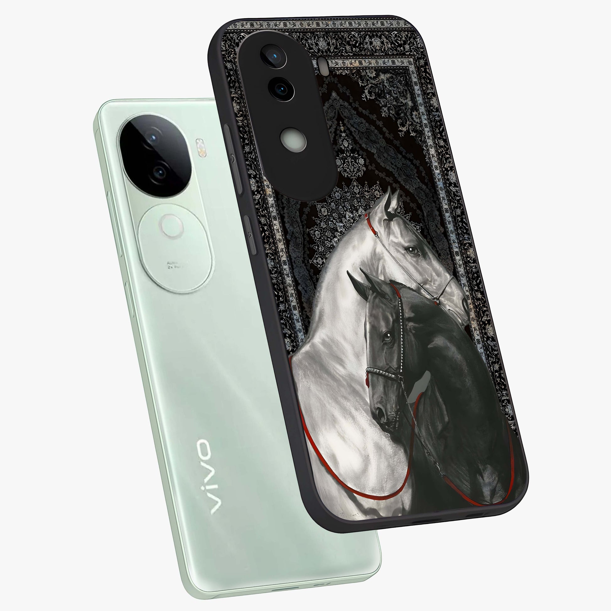 Majestic Ride Legacy Glass Case displayed in angled mockup highlighting sleek vehicle design with bold racing aesthetic.