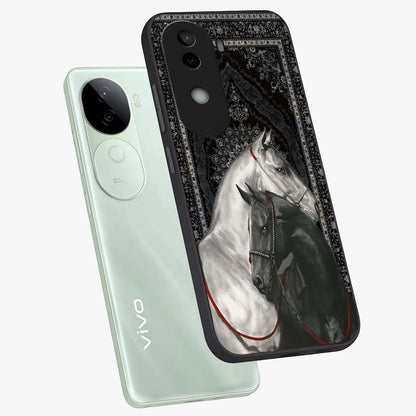 Majestic Ride Legacy Glass Case displayed in angled mockup highlighting sleek vehicle design with bold racing aesthetic.