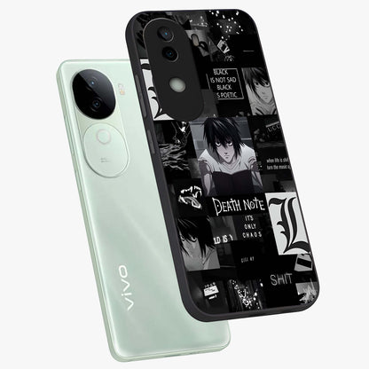 Midnight Chaos Mind Glass Case displayed in angled mockup highlighting chaotic artistic design with dramatic midnight aesthetic.