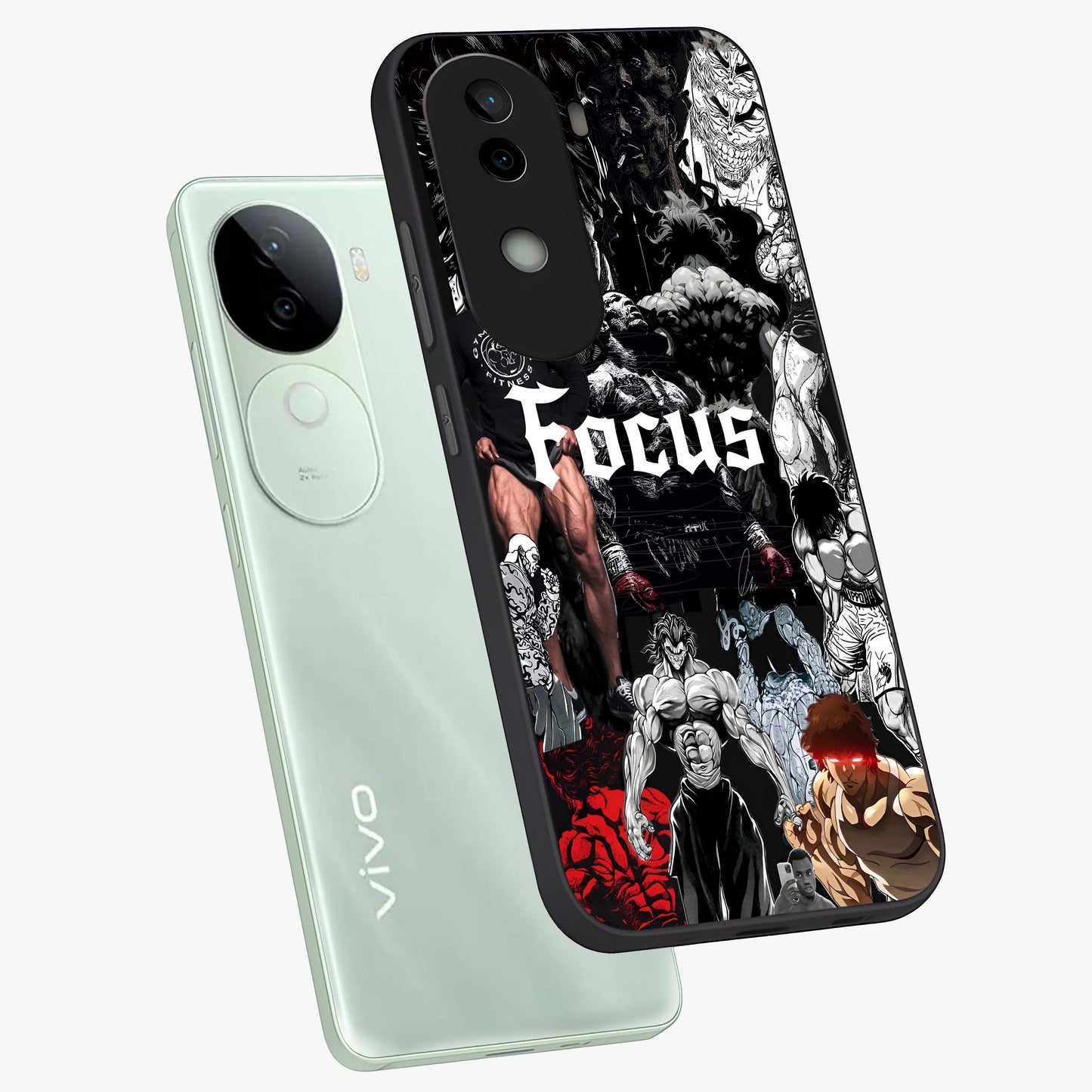 Relentless Power Focus Glass Case displayed in angled mockup highlighting bold statement design with modern aesthetic style.