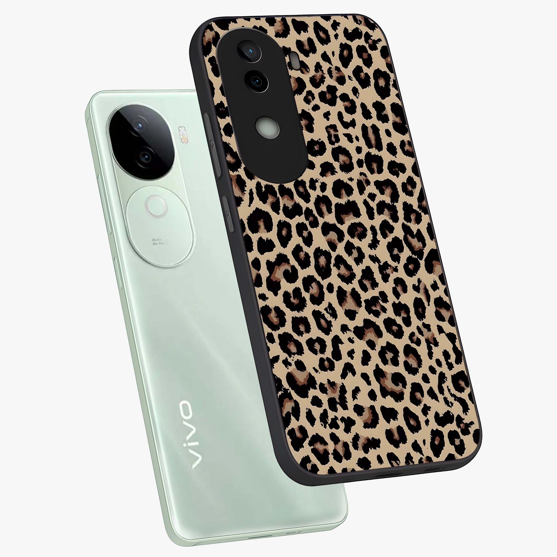 Savage Chic Pattern Glass Case displayed in angled mockup highlighting bold fashion inspired design with chic aesthetic.