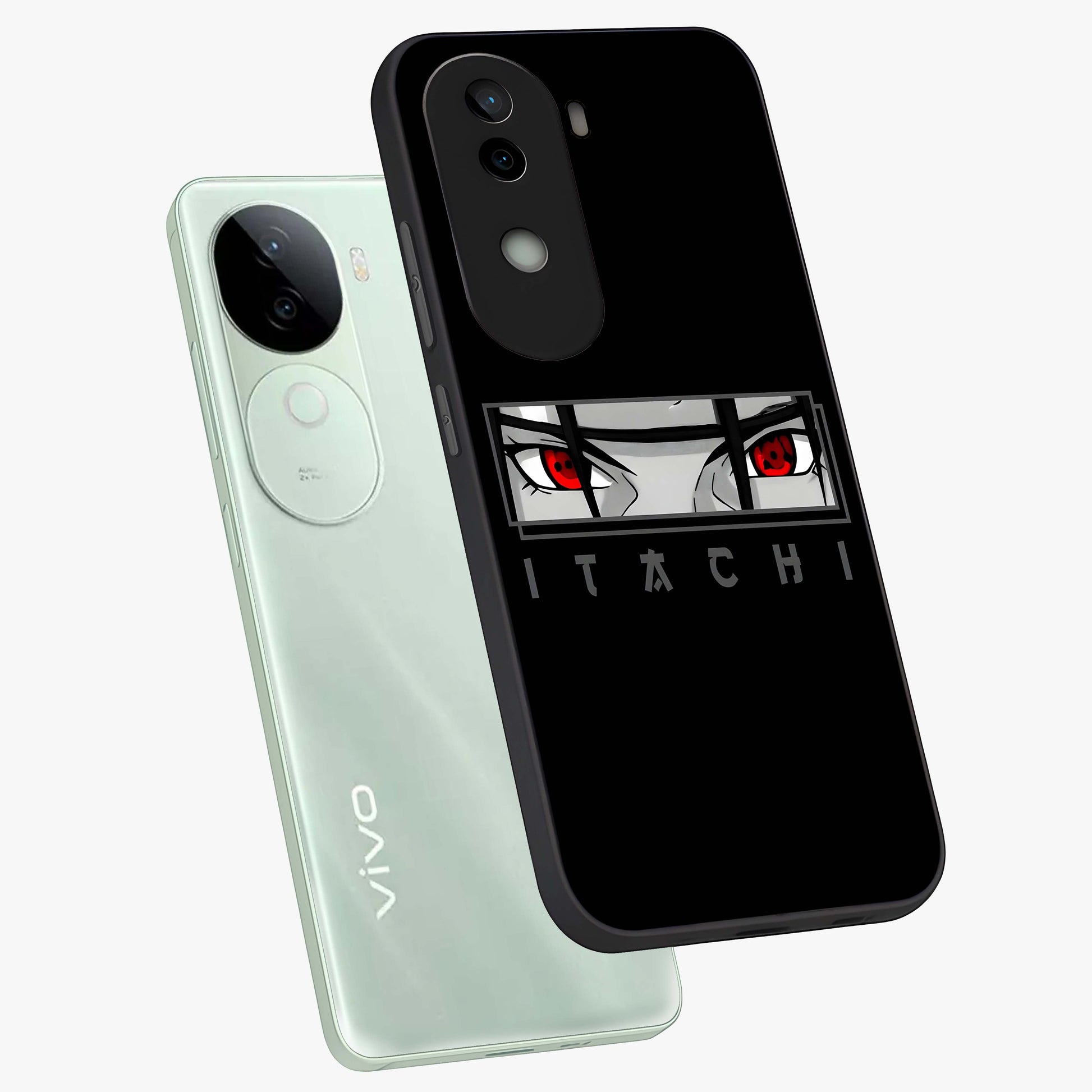 Scarlet Gaze Dominance Glass Case displayed in angled mockup highlighting intense visual design with bold scarlet aesthetic.