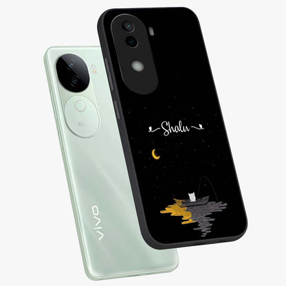 Silent Night Row Glass Case displayed in angled mockup highlighting peaceful evening design with dreamy night aesthetic.