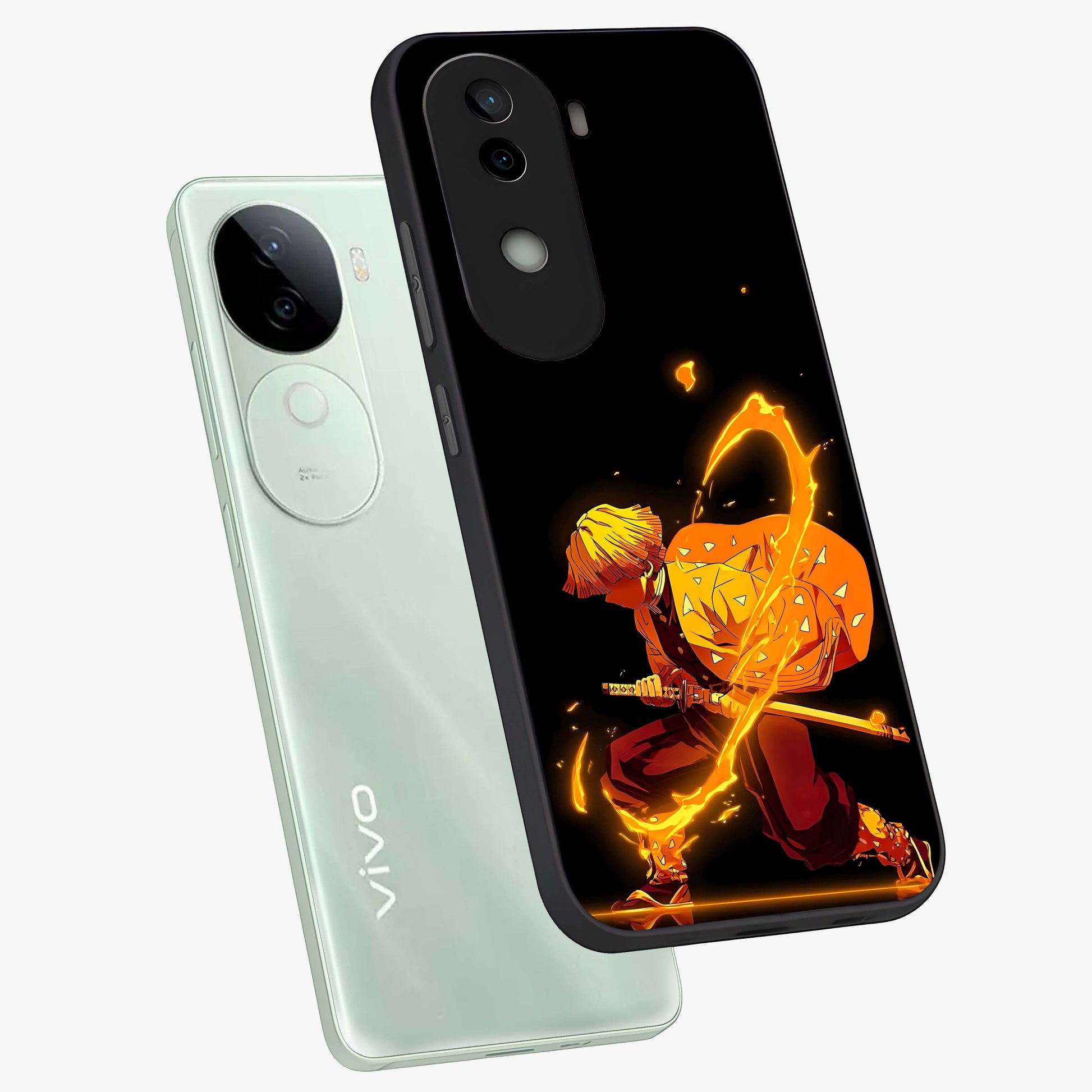 Thunder Flame Execution Glass Case displayed in angled mockup highlighting dramatic fire themed design with intense fantasy aesthetic.