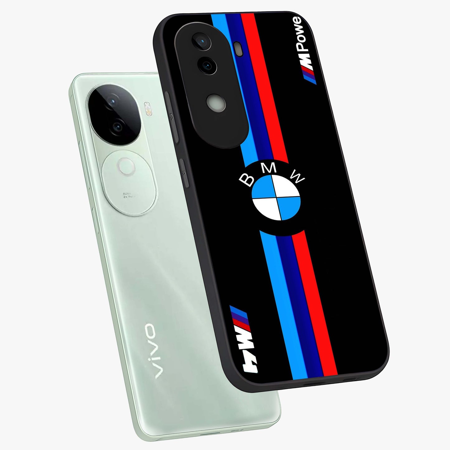 Turbo BMW Beast Glass Case displayed in angled mockup highlighting sleek racing car design with bold automotive aesthetic.
