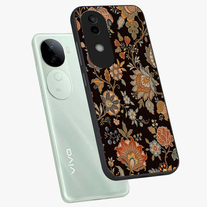 Vintage Floral Dream Glass Case displayed in angled mockup highlighting elegant vintage flower design with soft aesthetic style.