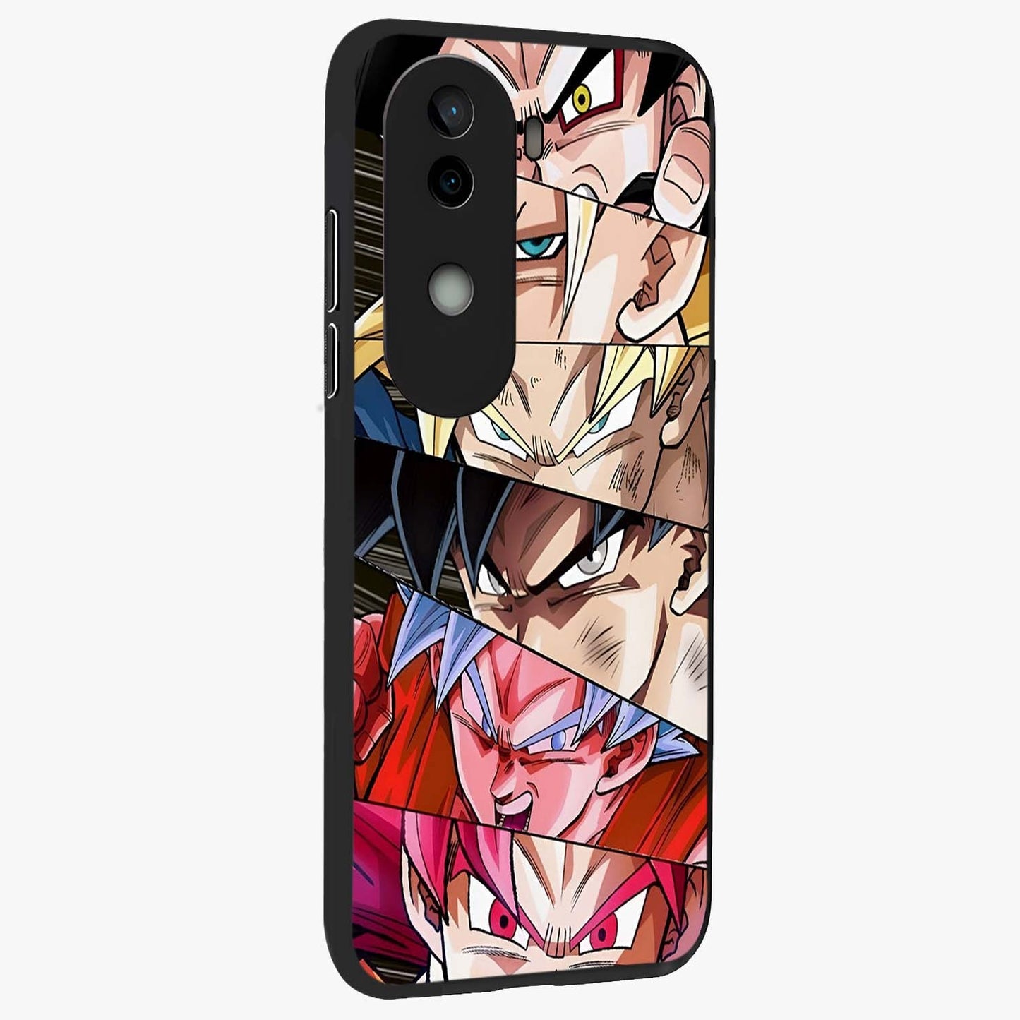Anime Character Glass Case upright view showcasing expressive anime artwork with bold graphic style.