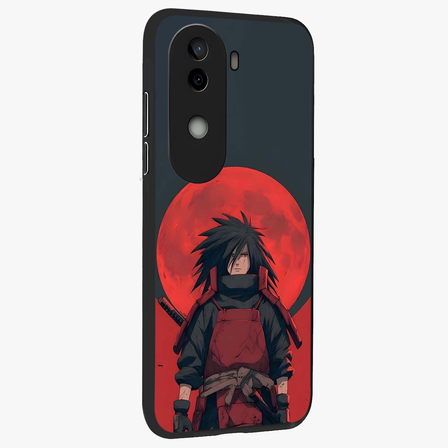 Crimson Moon Warlord Glass Case upright view showcasing powerful warlord artwork with dark celestial theme.