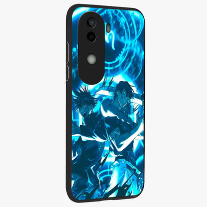 Cursed Energy Clash Glass Case upright view showcasing dramatic clash artwork with bold supernatural theme.