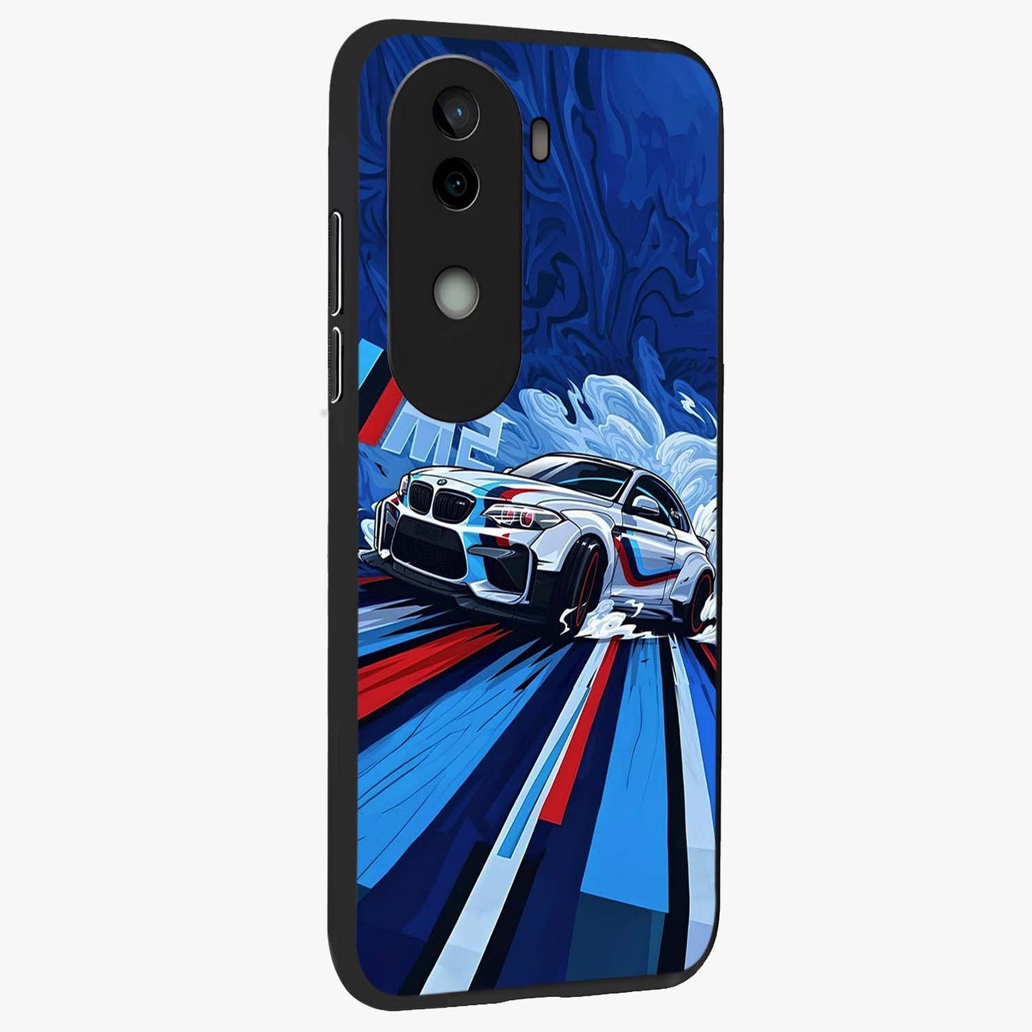 Drift Power Rush Glass Case upright view showcasing high speed racing artwork with bold automotive theme.