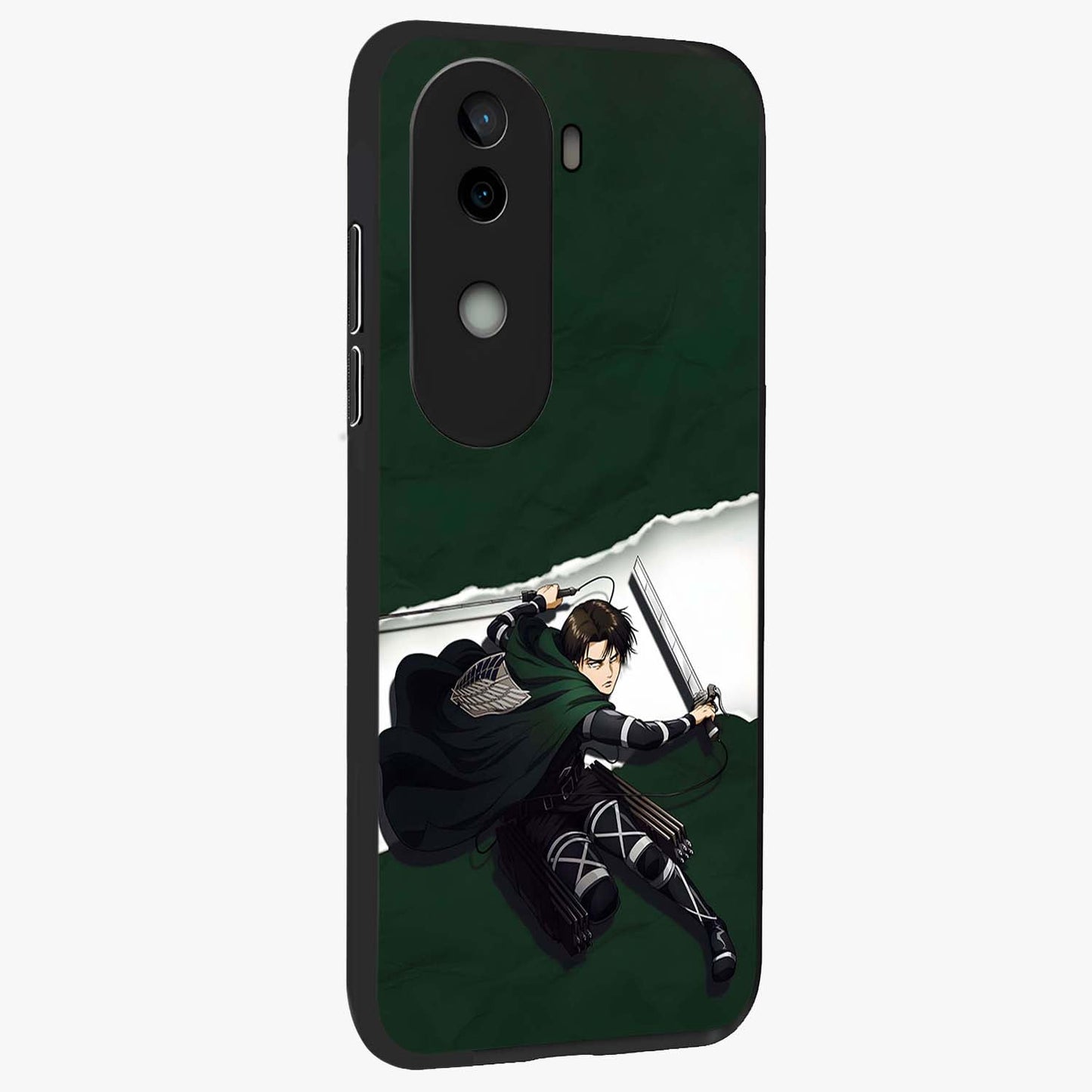 Emerald War Vanguard Glass Case upright view showcasing dramatic warrior artwork with bold fantasy theme.