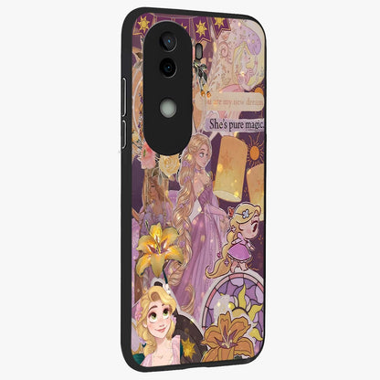 Magical Tangled Dream Glass Case upright view showcasing enchanting artistic artwork with dreamy fantasy theme.