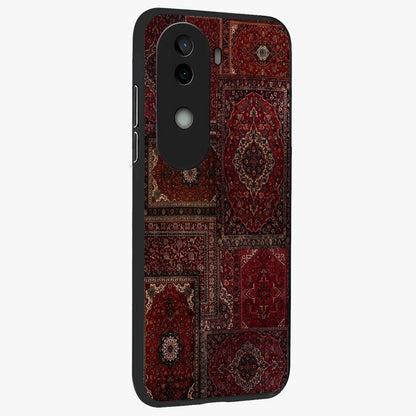 Persian Velvet Tale Glass Case upright view showcasing elegant Persian artwork with classic heritage theme.