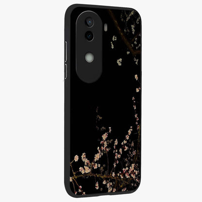 Petal Moon Light With Custom Name Glass Case upright view showcasing elegant floral moon artwork with personalized aesthetic.