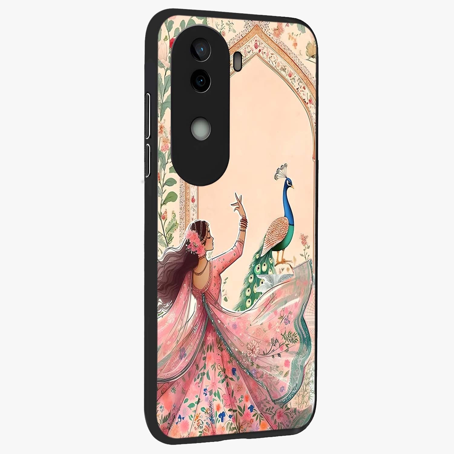 Royal Grace Muse Glass Case upright view showcasing stylish artistic artwork with sophisticated royal theme.