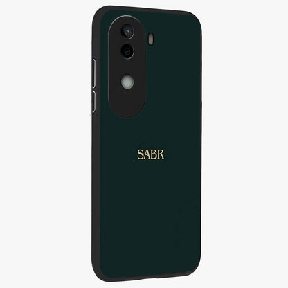 Sabr Minimal Patience Glass Case upright view showcasing calm minimalist artwork with motivational patience theme.