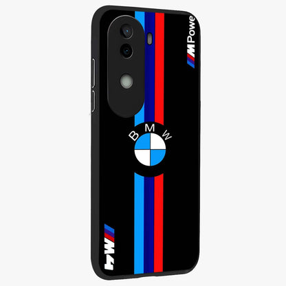Turbo BMW Beast Glass Case upright view showcasing powerful car artwork with modern motorsport theme.