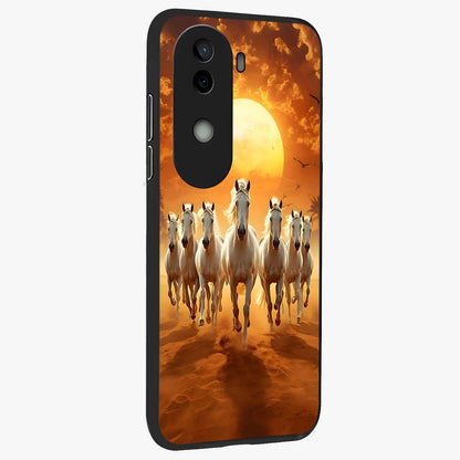 Wild Sunset Majesty Glass Case upright view showcasing dramatic sunset artwork with bold nature theme.