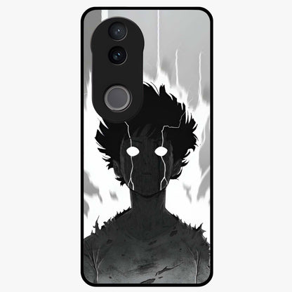 Awakened Inner Rage Glass Case showing flat back view with intense artistic artwork and glossy glass finish.