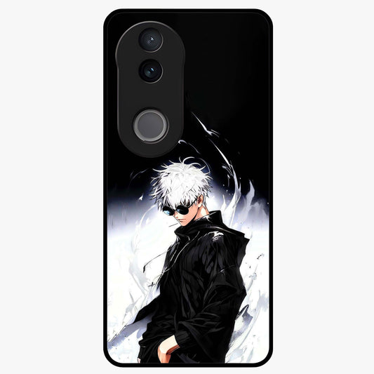 Limitless Shadow King Glass Case showing flat back view with powerful shadow warrior artwork and glossy glass finish.