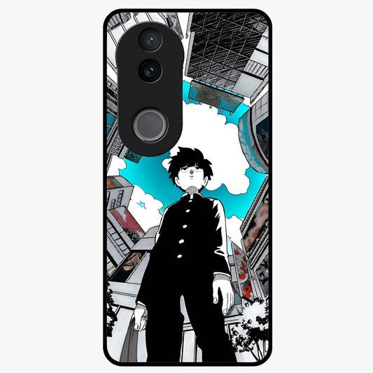 Silent Psychic Awakening Glass Case showing flat back view with mystical psychic themed artwork and glossy glass finish.