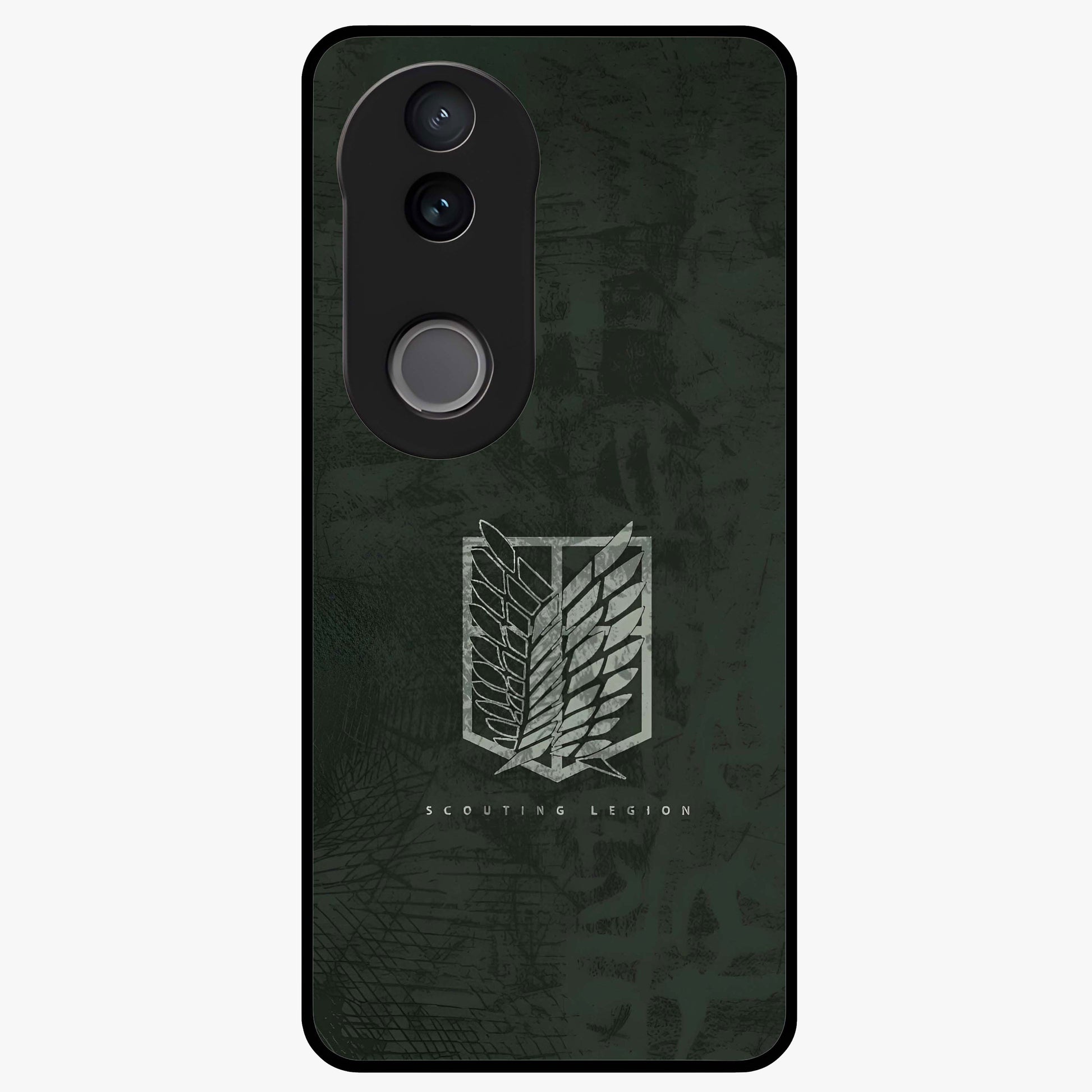 Wings Of Freedom Glass Case showing flat back view with symbolic wings artwork and glossy glass finish.