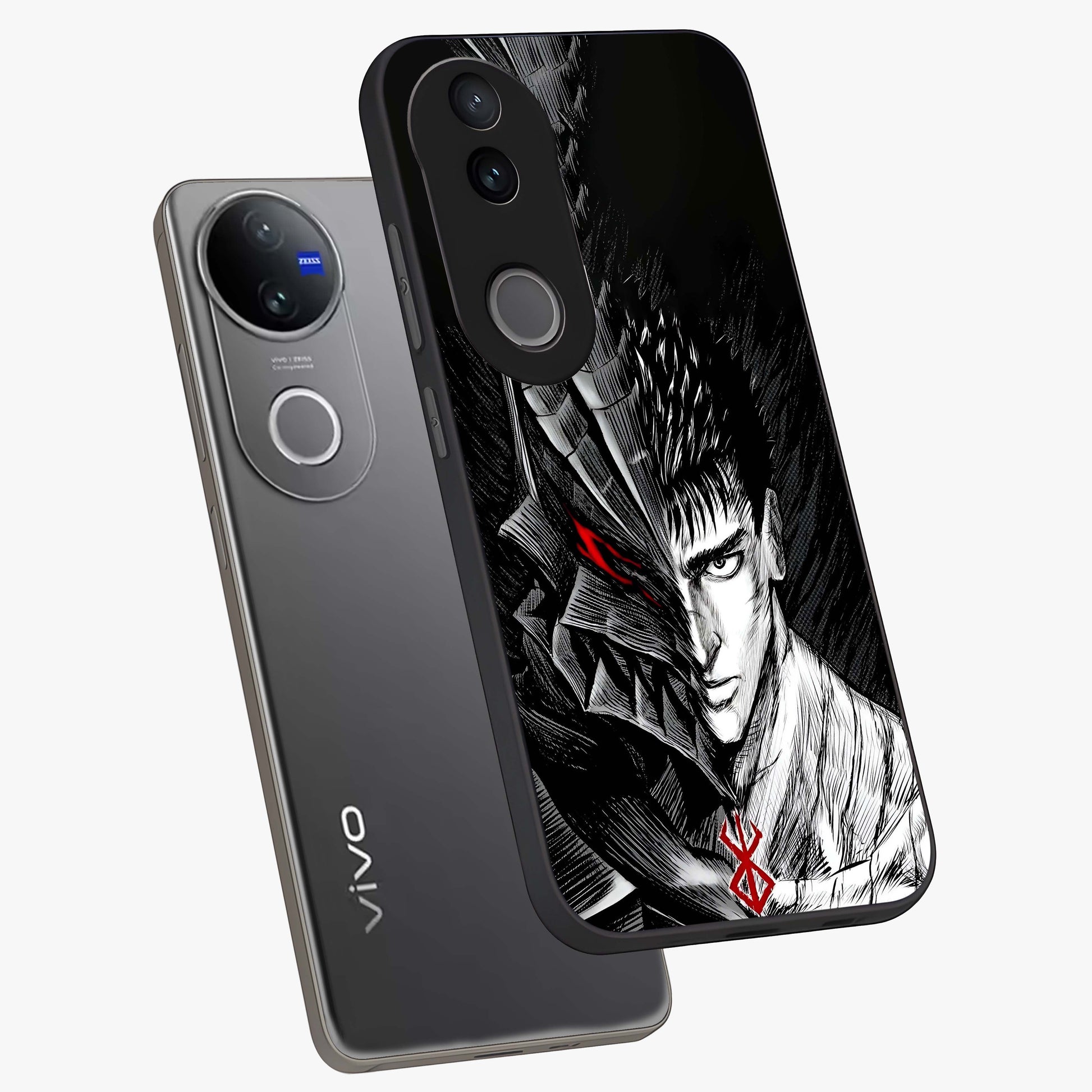 Berserker Blood Oath Glass Case displayed in angled mockup highlighting dark fantasy graphic design and powerful theme.