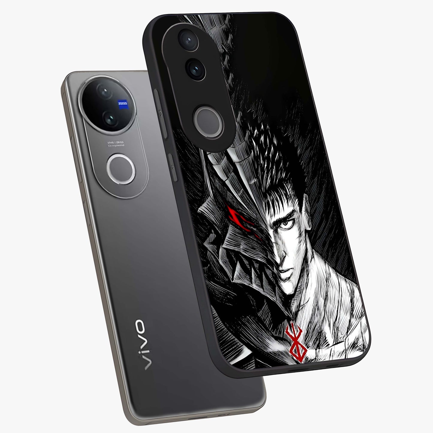 Berserker Blood Oath Glass Case displayed in angled mockup highlighting dark fantasy graphic design and powerful theme.