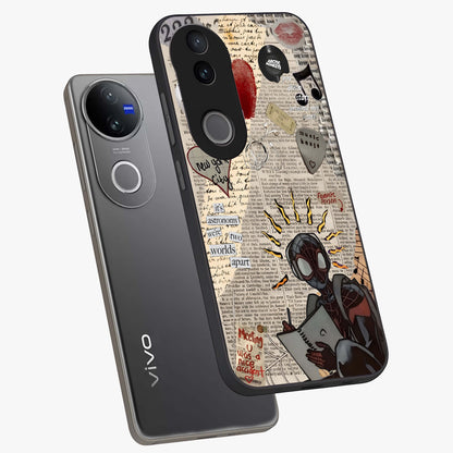 City Dream Sketch Glass Case displayed in angled mockup highlighting minimal city illustration with aesthetic sketch style.