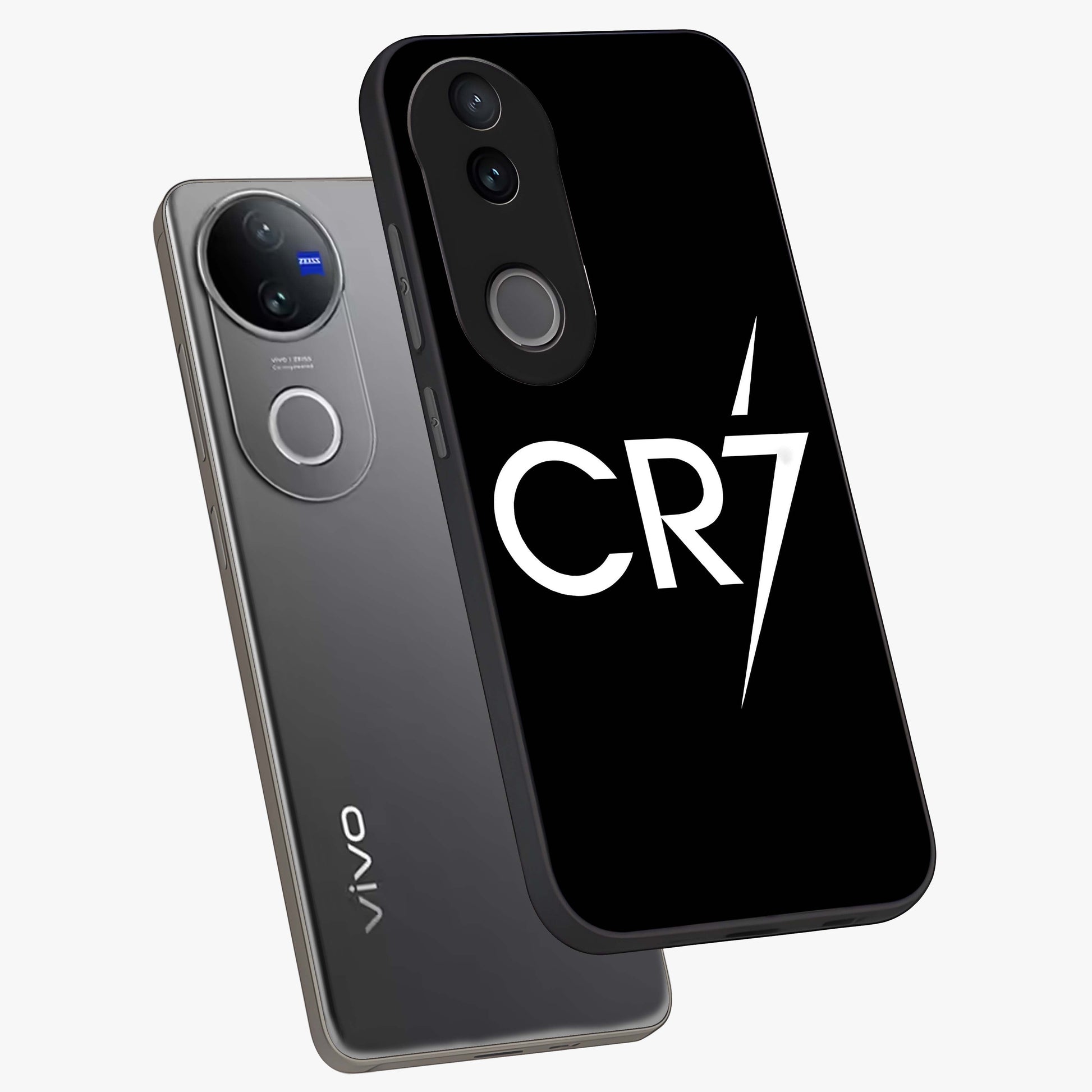 Cr7 Elite Strike Glass Case displayed in angled mockup highlighting powerful sports graphic with bold athletic theme.