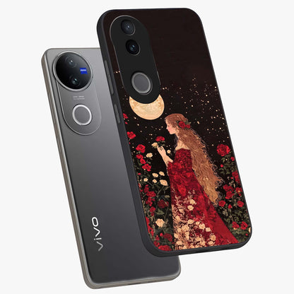 Crimson Dreams Glass Case displayed in angled mockup highlighting soft crimson aesthetic design with artistic theme.