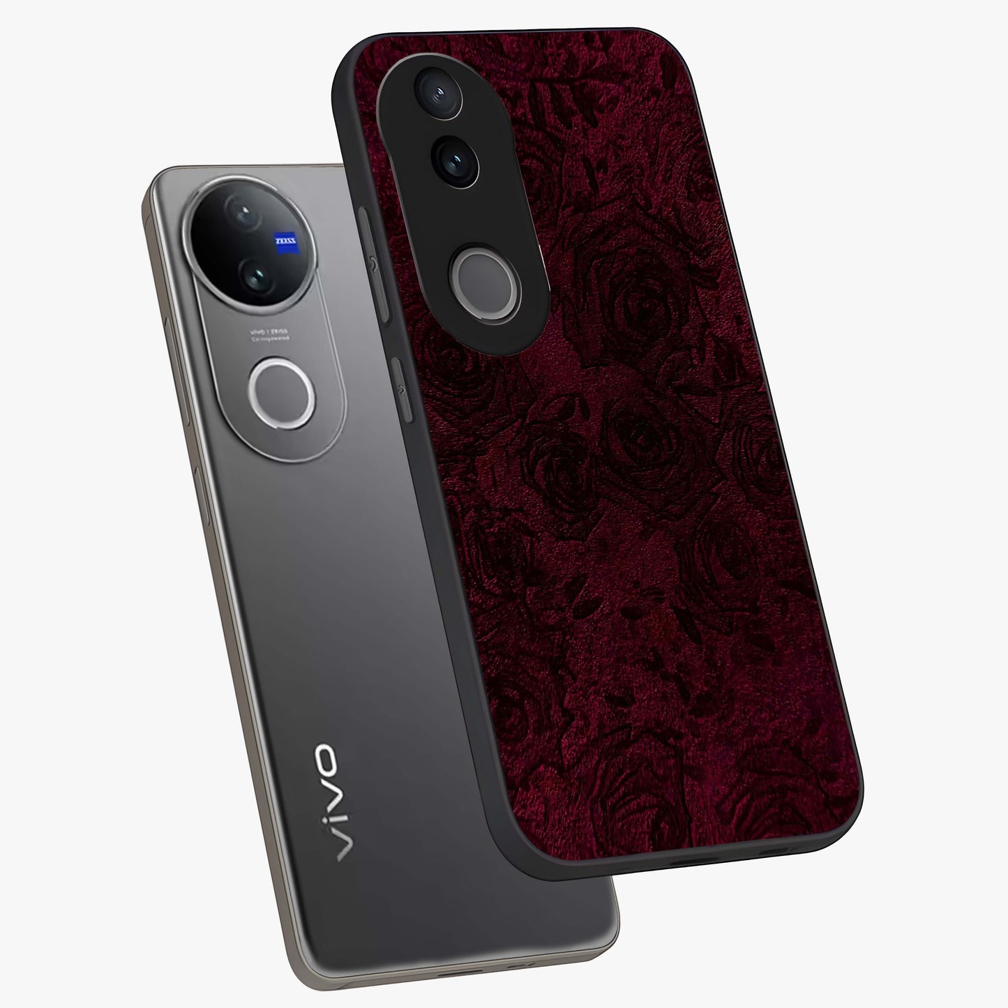 Crimson Fade Flow Glass Case displayed in angled mockup highlighting smooth gradient design with modern aesthetic style.