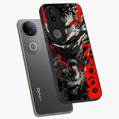 Demon Sword Resolve Glass Case displayed in angled mockup highlighting powerful demon sword illustration with dark fantasy aesthetic.