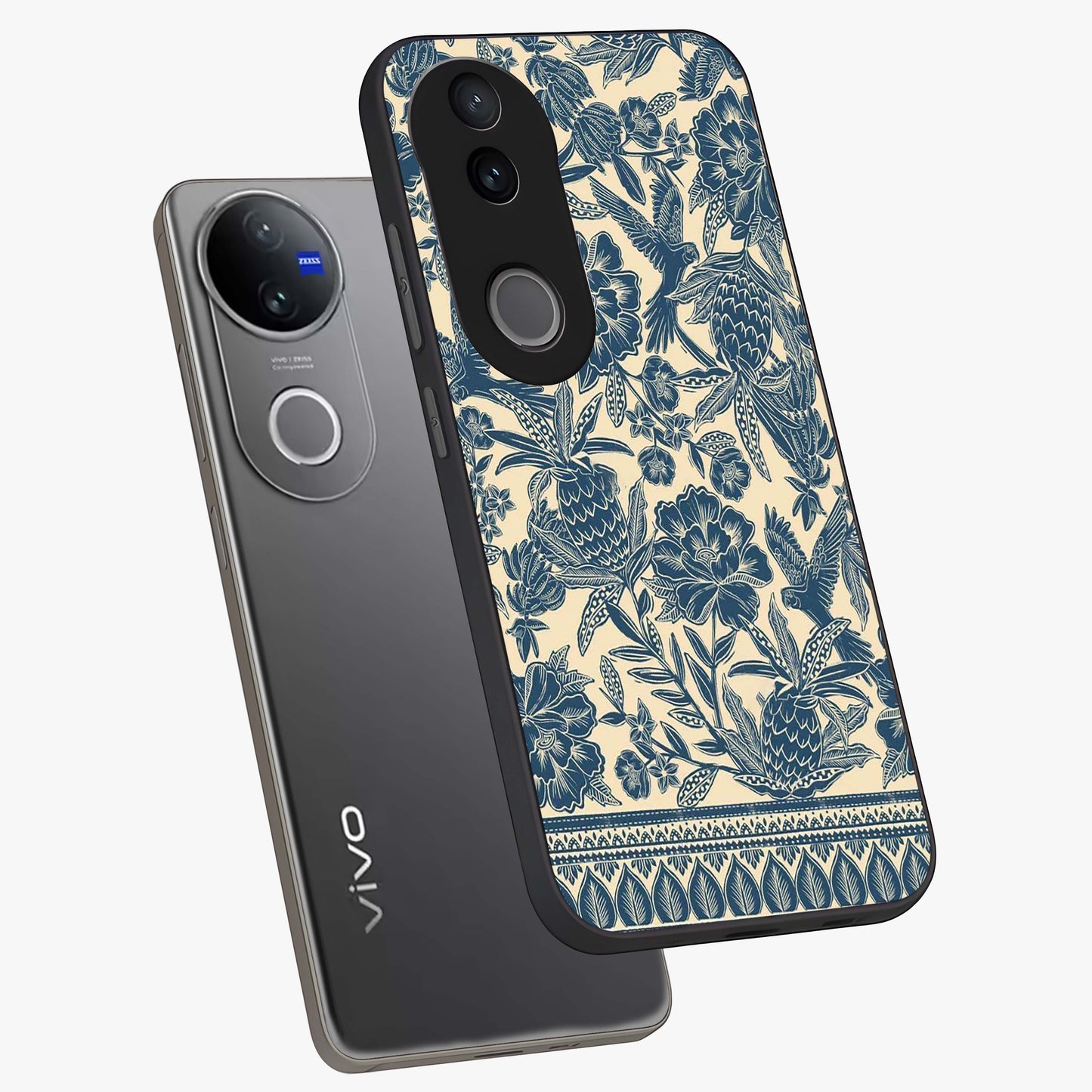 Heirloom Wild Bloom Glass Case displayed in angled mockup highlighting botanical bloom design with classic aesthetic style.