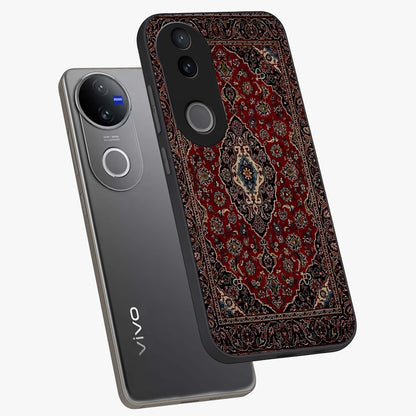 Heritage Carpet Royale Glass Case displayed in angled mockup highlighting intricate royal carpet design with heritage aesthetic.