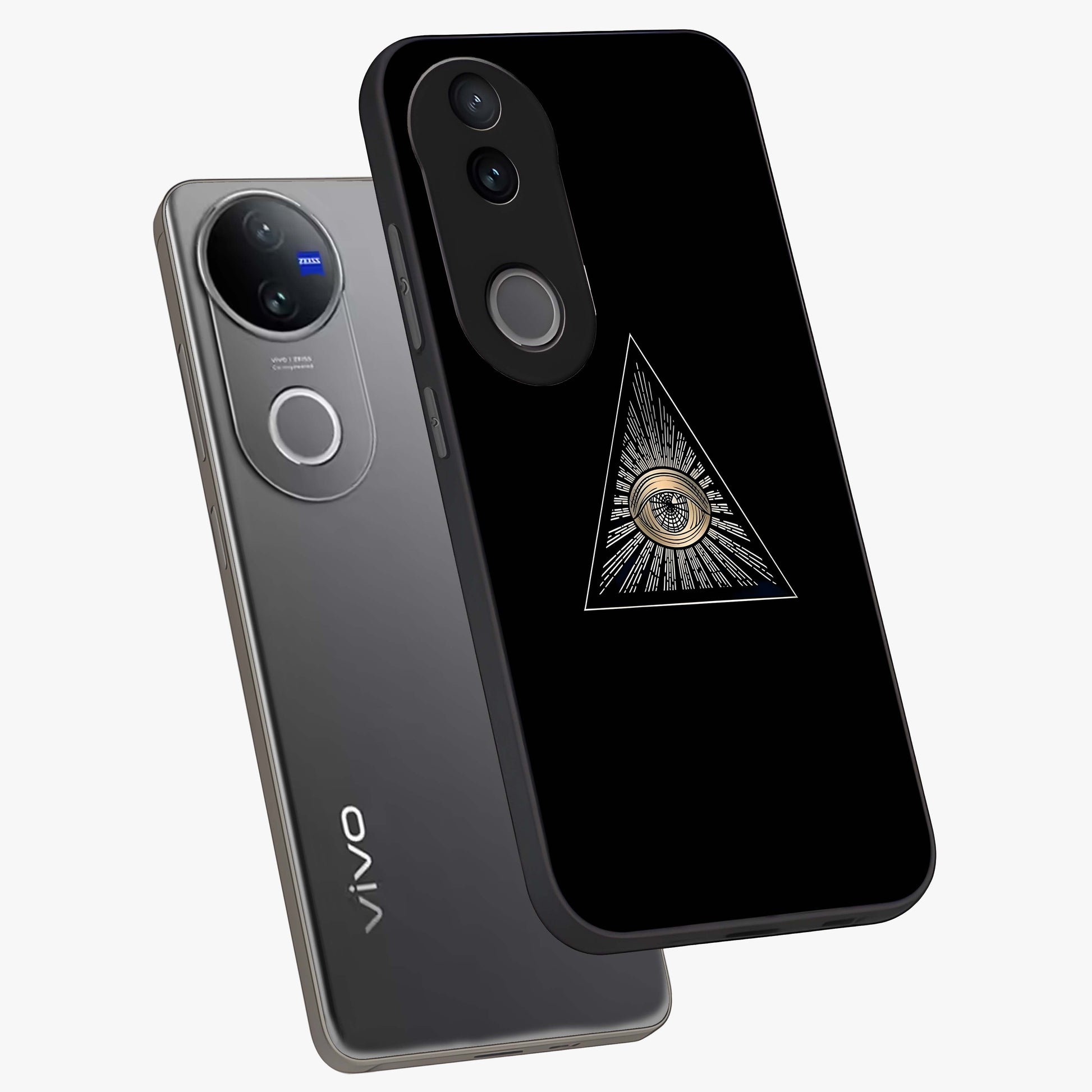 Illuminati Evil Glass Case displayed in angled mockup highlighting dark occult inspired design with bold aesthetic style.