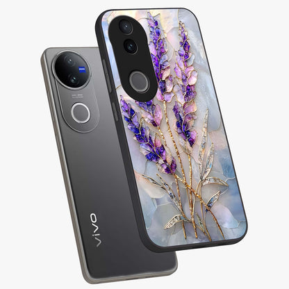 Lavender Dream Glow Glass Case displayed in angled mockup highlighting dreamy purple glow design with soft artistic style.