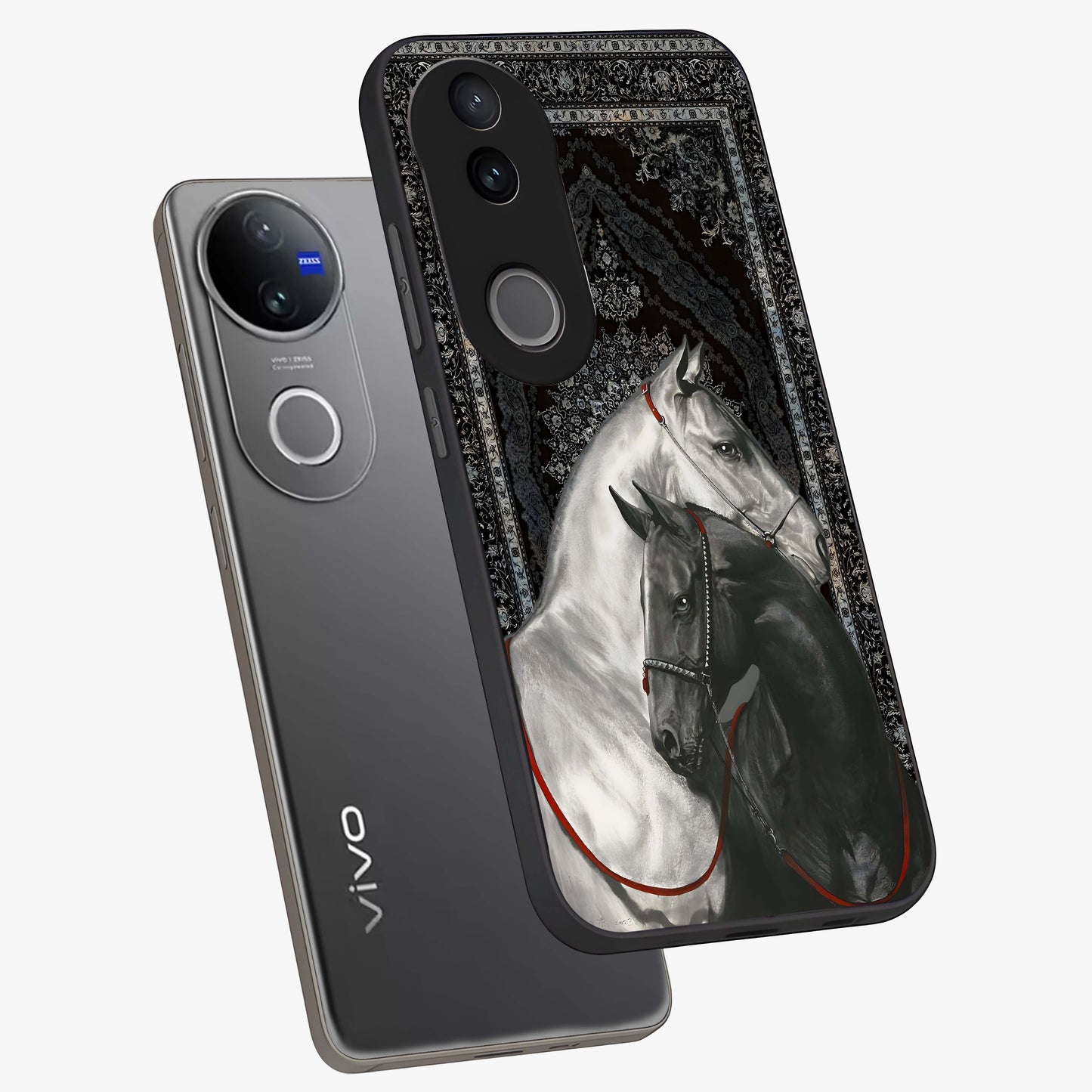 Majestic Ride Legacy Glass Case displayed in angled mockup highlighting sleek vehicle design with bold racing aesthetic.