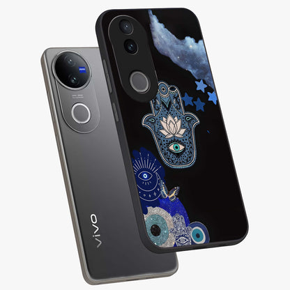 Mystic Hand Aura Glass Case displayed in angled mockup highlighting magical aura design with spiritual aesthetic style.