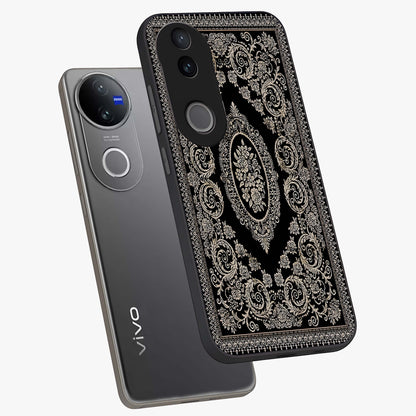 Noir Bloom Elegance Glass Case displayed in angled mockup highlighting refined flower design with stylish noir aesthetic.