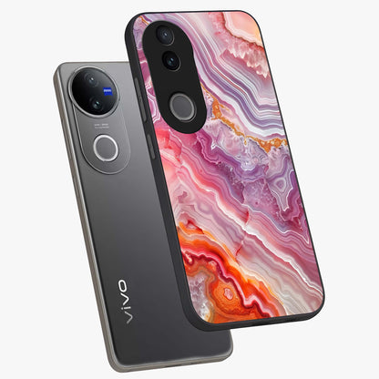 Rose Quartz Marble Glass Case displayed in angled mockup highlighting elegant marble pattern with soft aesthetic style.