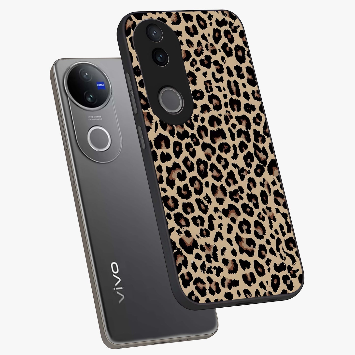 Savage Chic Pattern Glass Case displayed in angled mockup highlighting bold fashion inspired design with chic aesthetic.