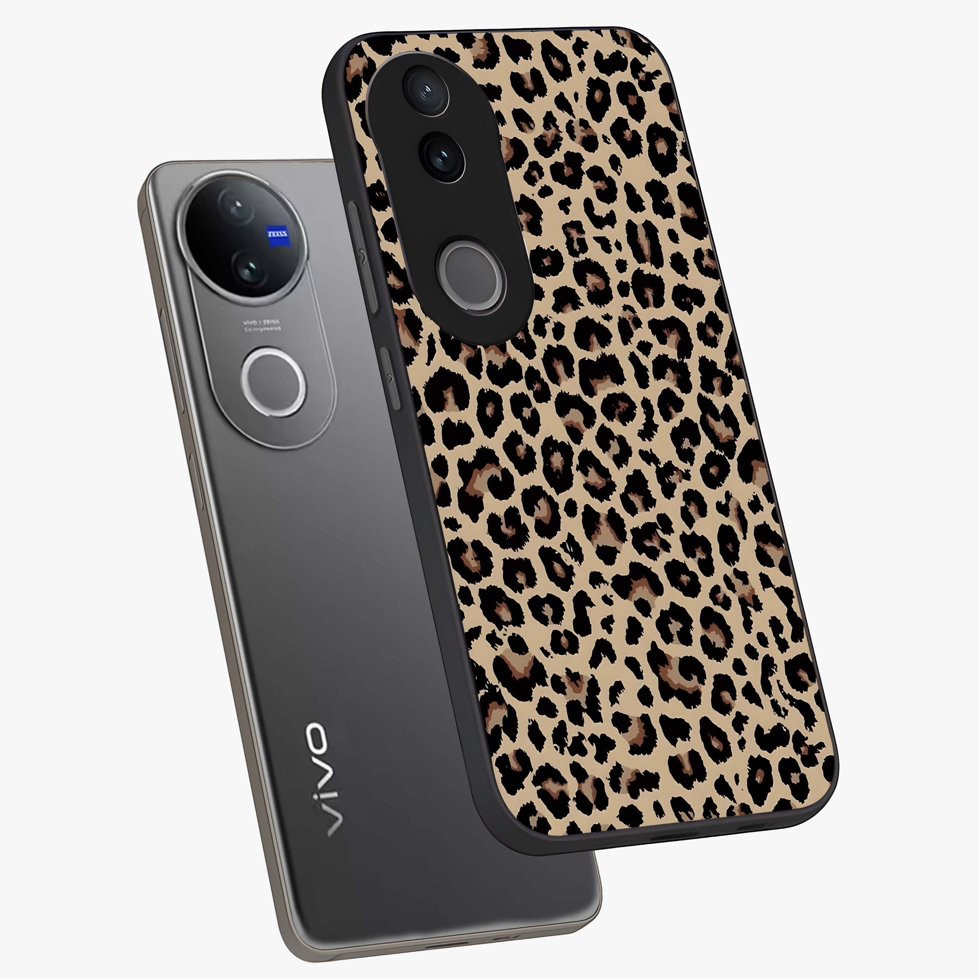 Savage Chic Pattern Glass Case displayed in angled mockup highlighting bold fashion inspired design with chic aesthetic.