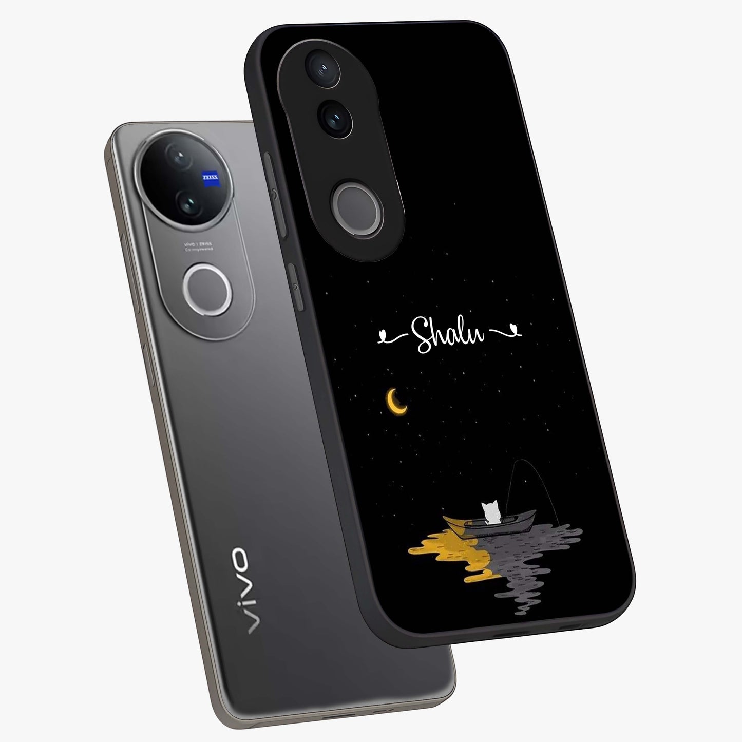 Silent Night Row Glass Case displayed in angled mockup highlighting peaceful evening design with dreamy night aesthetic.
