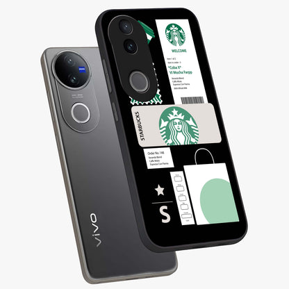 Starbucks Mocha Glass Case displayed in angled mockup highlighting stylish mocha themed design with cozy café aesthetic.